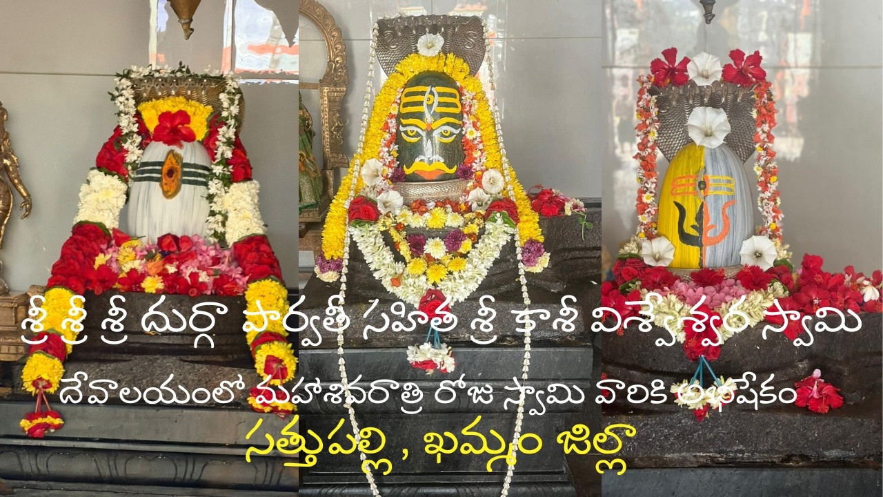 మహాశివరాత్రి ప్రత్యేక అభిషేకానంతర పూజ | సత్తుపల్లి |  Maha Shivaratri Abhishekam to Lord Shiva