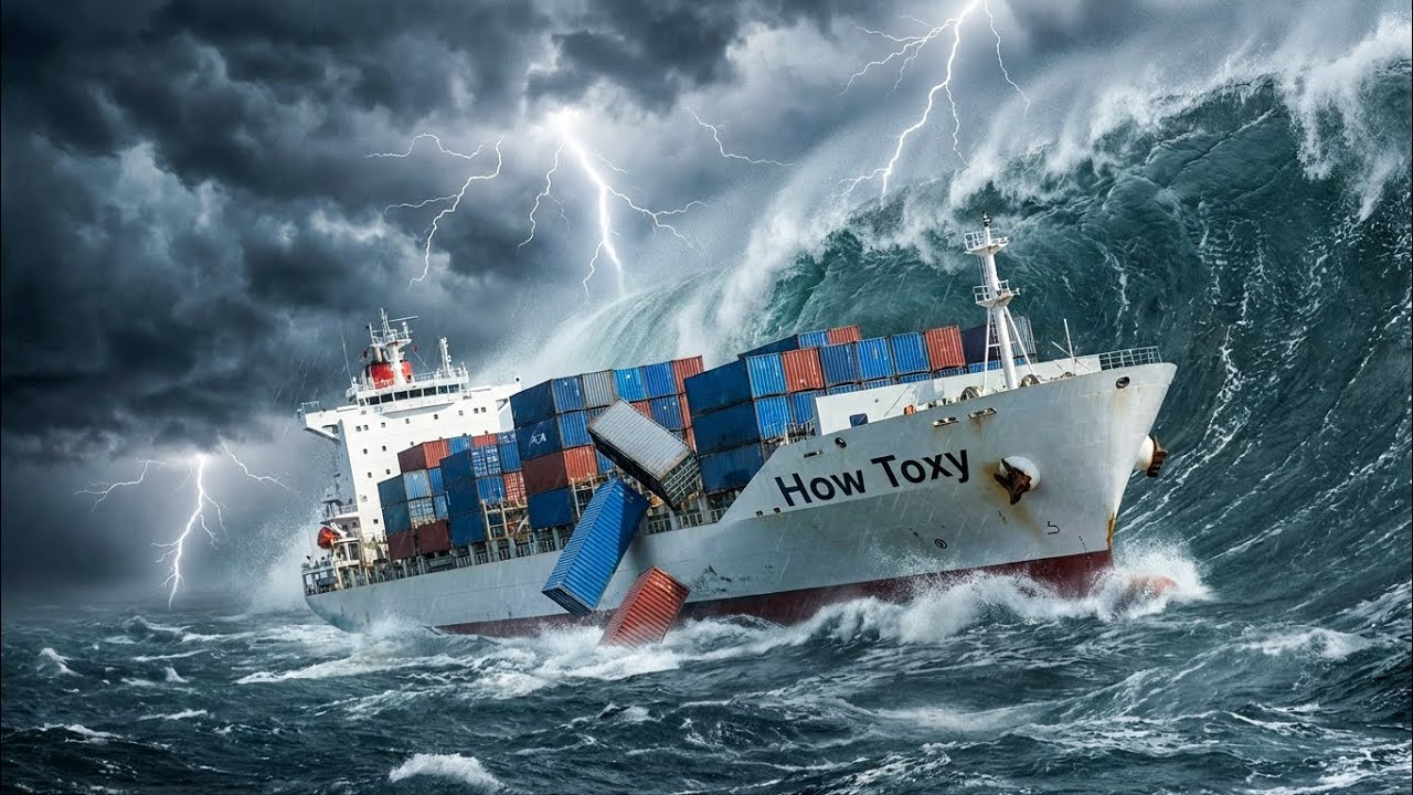 Container Wave Damage **When The Ocean Turned Killer 🌊 Container Ship Destroyed by Massive ...