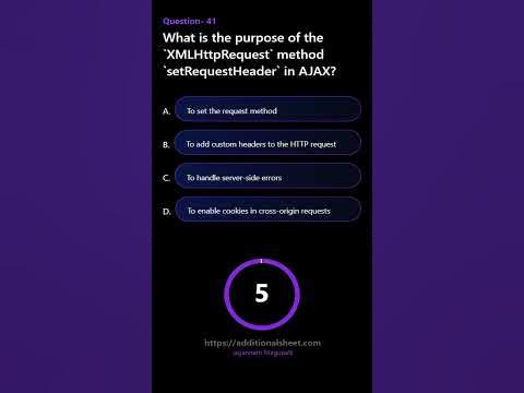 What is the purpose of the XMLHttpRequest method setRequestHeader in ...