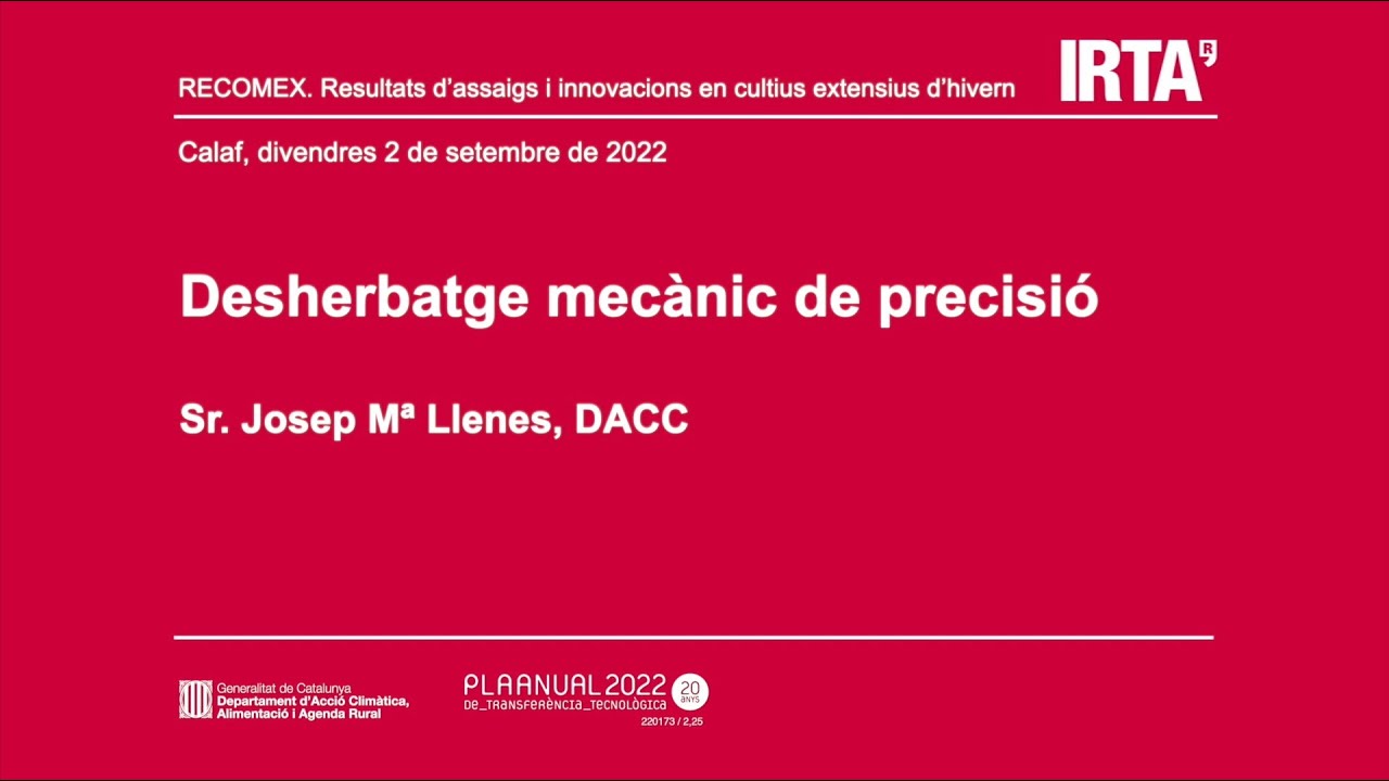 Desherbatge mecànic de precisió