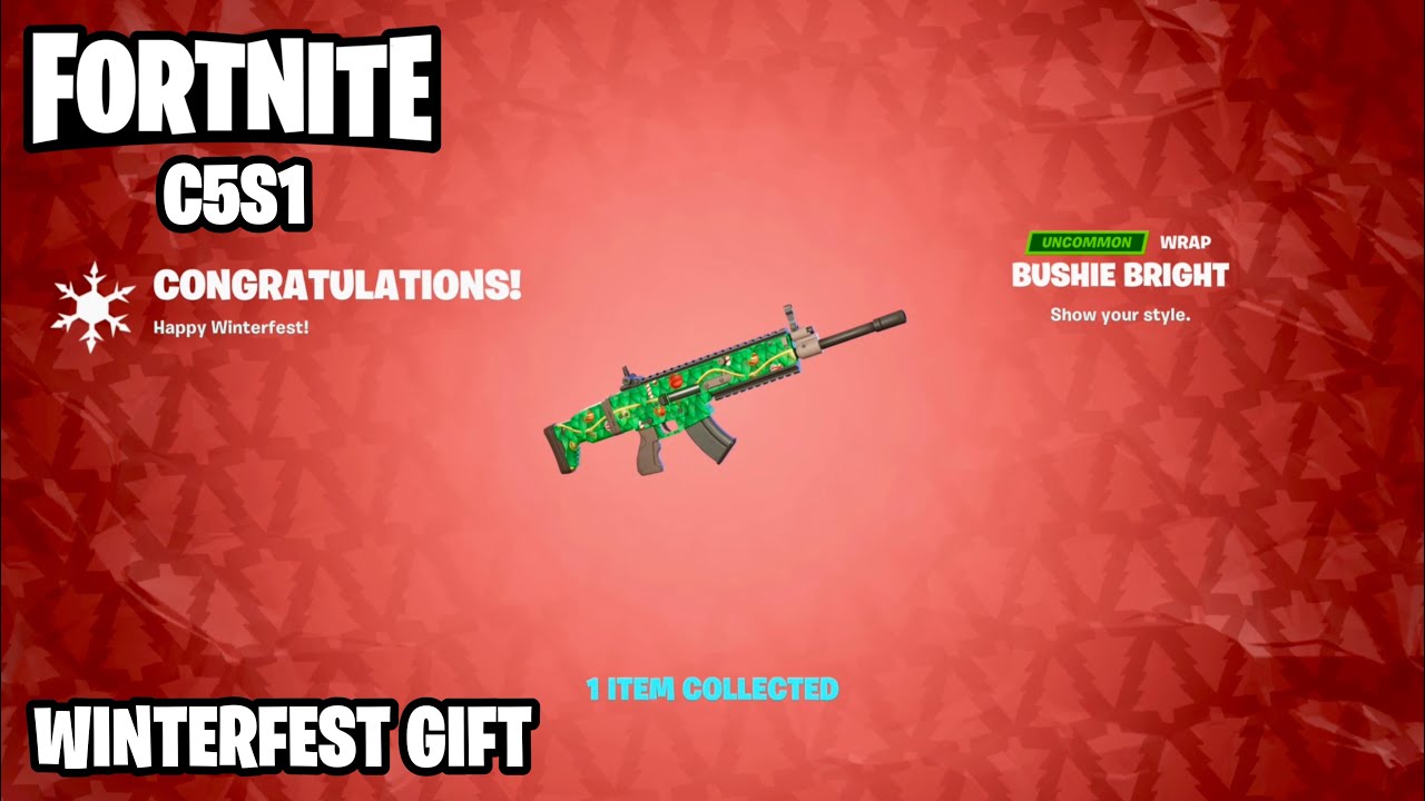 Fortnite #0475 | C5S1 | 7th Winterfest Gift | Bushie Bright Wrap