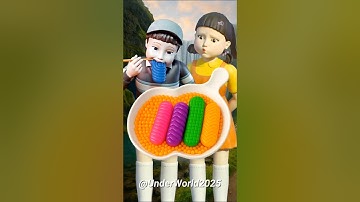 Squid Game AI Korean Snack Colorful Candy ASMR #squidgame #squidgame2 #ai #asmr