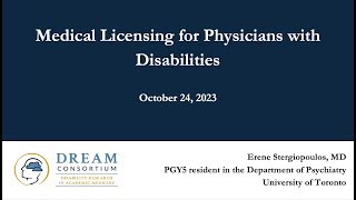 Medical Licensing for Physicians with Disabilities