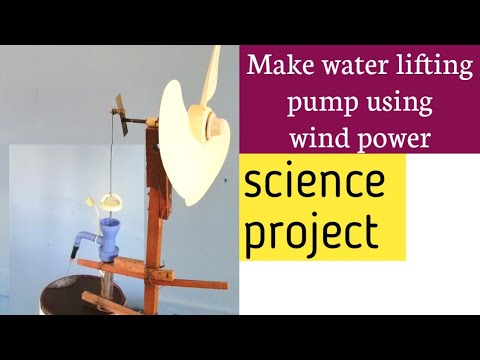science project | water lifting pump using wind power