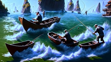 They Were Just Fishing but Artificial Intelligence Intervened... - Ai Created Amazing Art Animation