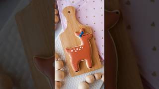 Deer cookie in “oh deer a baby girl is almost here” set cookiedecorating royalicing relaxingvideo