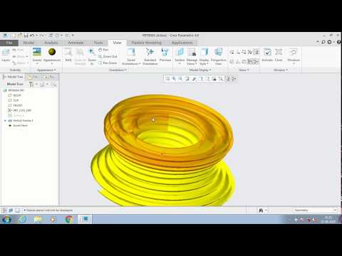 HOW TO CREATE HELICAL SWEEP SURFACE IN CREO 2.0/3.0/5.0
