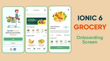 Ionic 6 Grocery App UI Kit - Onboarding Screen (Speed coding)