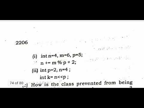 Programing in Java, B.Sc. (H) Computer Science, Previous year Question paper 2019