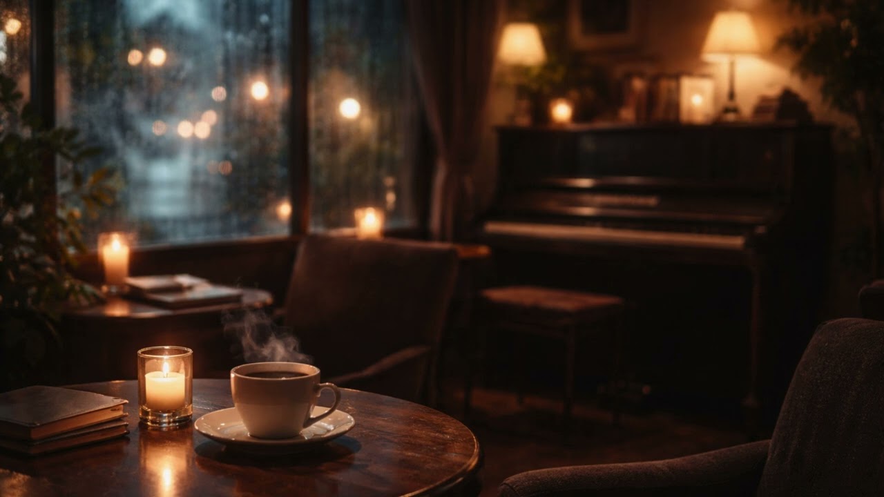 Late Night Calm Piano ☕ Soft Music for Study, Work, Relax