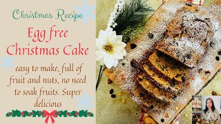 Egg Free Christmas Cake Easy To Make Egg Free Christmas Cake, No Need To Soak The Dried Fruits