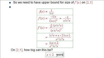 Error bound for Midpoint Rule