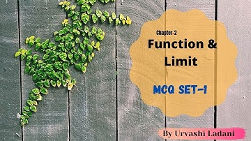 Advanced Mathematics (Group1/2) | Unit-2 Function and Limit | MCQ Set 1