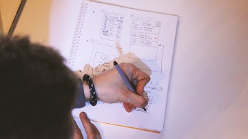 Sketching a messaging app user interface.