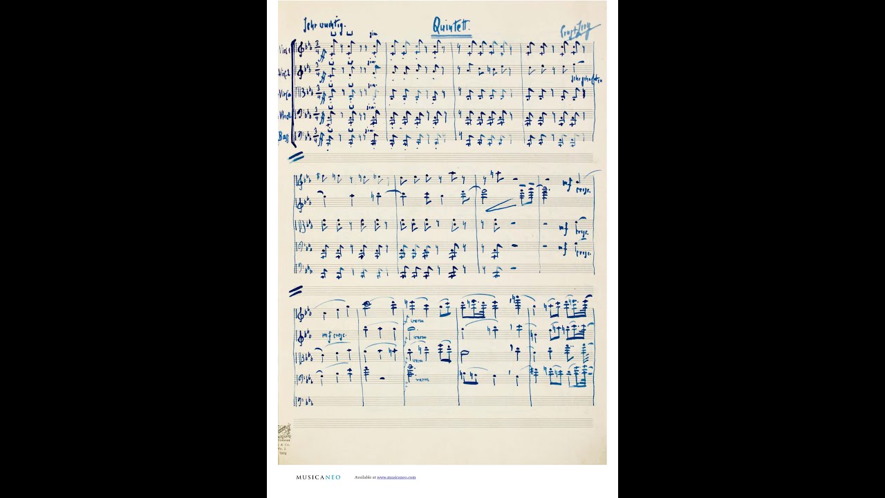 Ernst Levy String Quintet with Double Bass (1916) YouTube