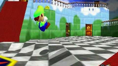 Super Mario 64 - Gameshark Code - Play as Luigi