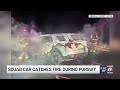Monroe County Sheriff’s Office squad car starts on fire after vehicle chase
