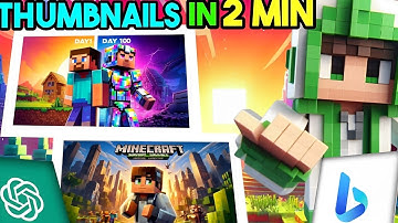 How to make Minecraft Thumbnails Using Ai in just 2 Min😍(English)/ Minecraft Thumbnails like a Pro