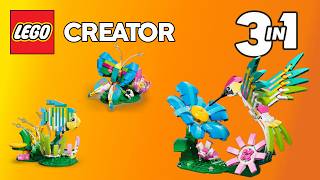 All Models LEGO Creator 3in1 31384 Colorful Hummingbird and Butterfly and Fish Speed Build