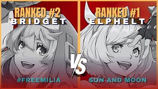 [GGST] Bridget (RANKED #2) VS Elphelt (RANKED #1) | High Level Gameplay (Celestial Floor)