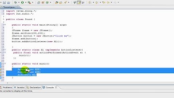 Java Tutorial - Add music/sound to java program: background music help