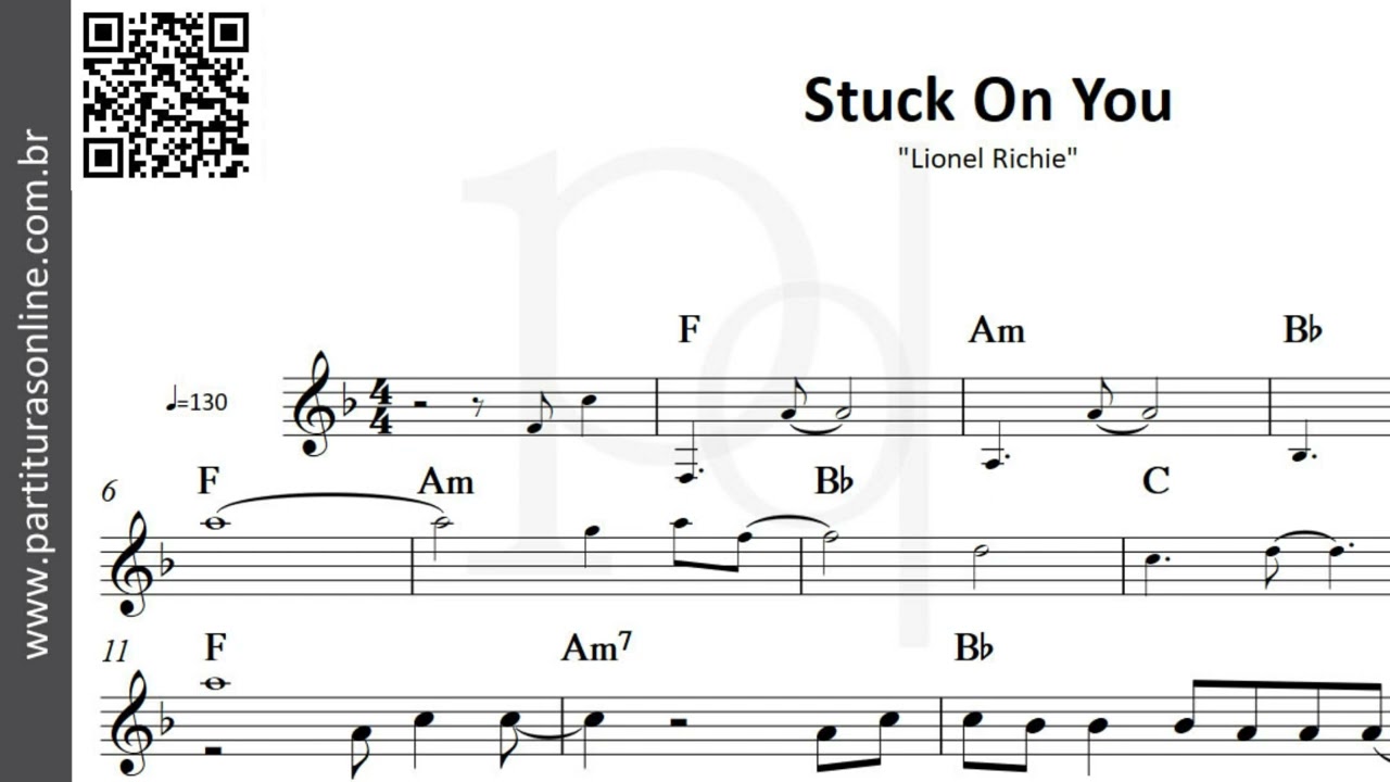 Stuck On You Sheet Music Lionel Richie - ♪