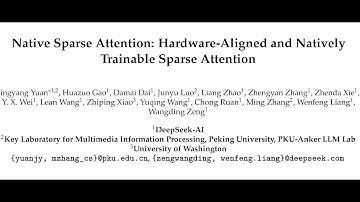 Native Sparse Attention: Hardware-Aligned and Natively Trainable Sparse Attention
