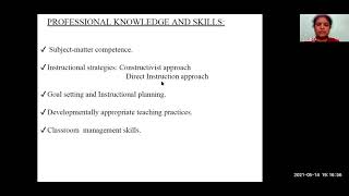 UNIT-1 SESSION-5 Effective teaching skills- professional knowledge and skills.