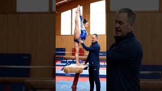 Gymnast Stretch On Vault