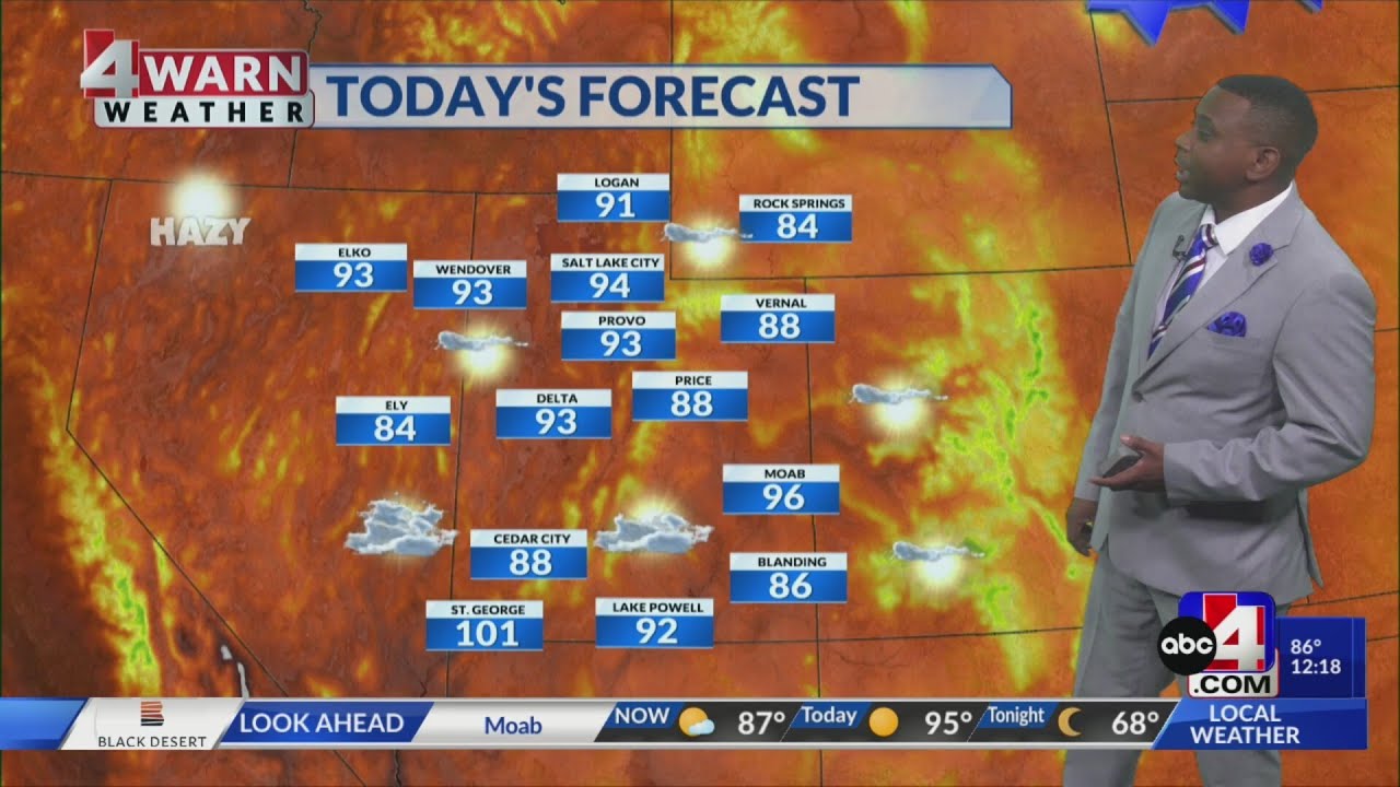 Above average temperatures continue, but increasing rain chances later ...