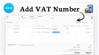 How To Add Vat Number On Xero Invoice Tax Id