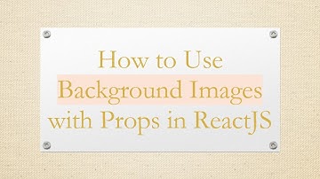 How to Use Background Images with Props in ReactJS