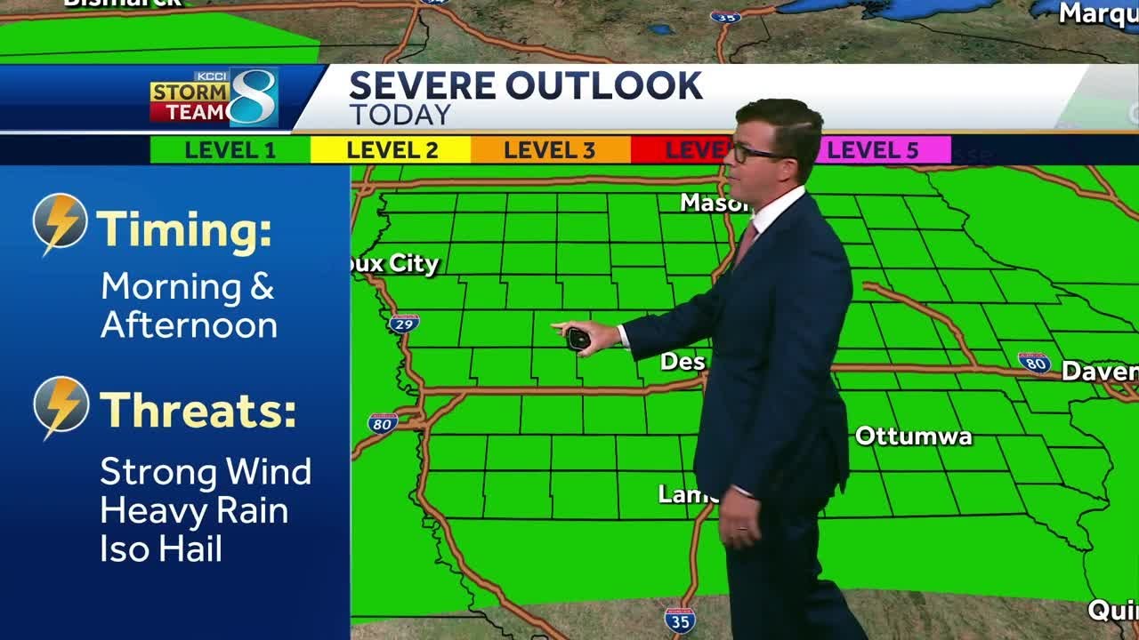 Iowa weather: Hot, humid and stormy to start the week - YouTube