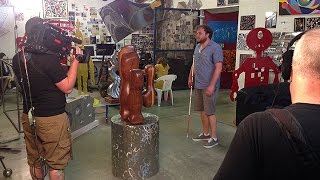 Blind Man Describes Abstract Sculpture With Echo Location