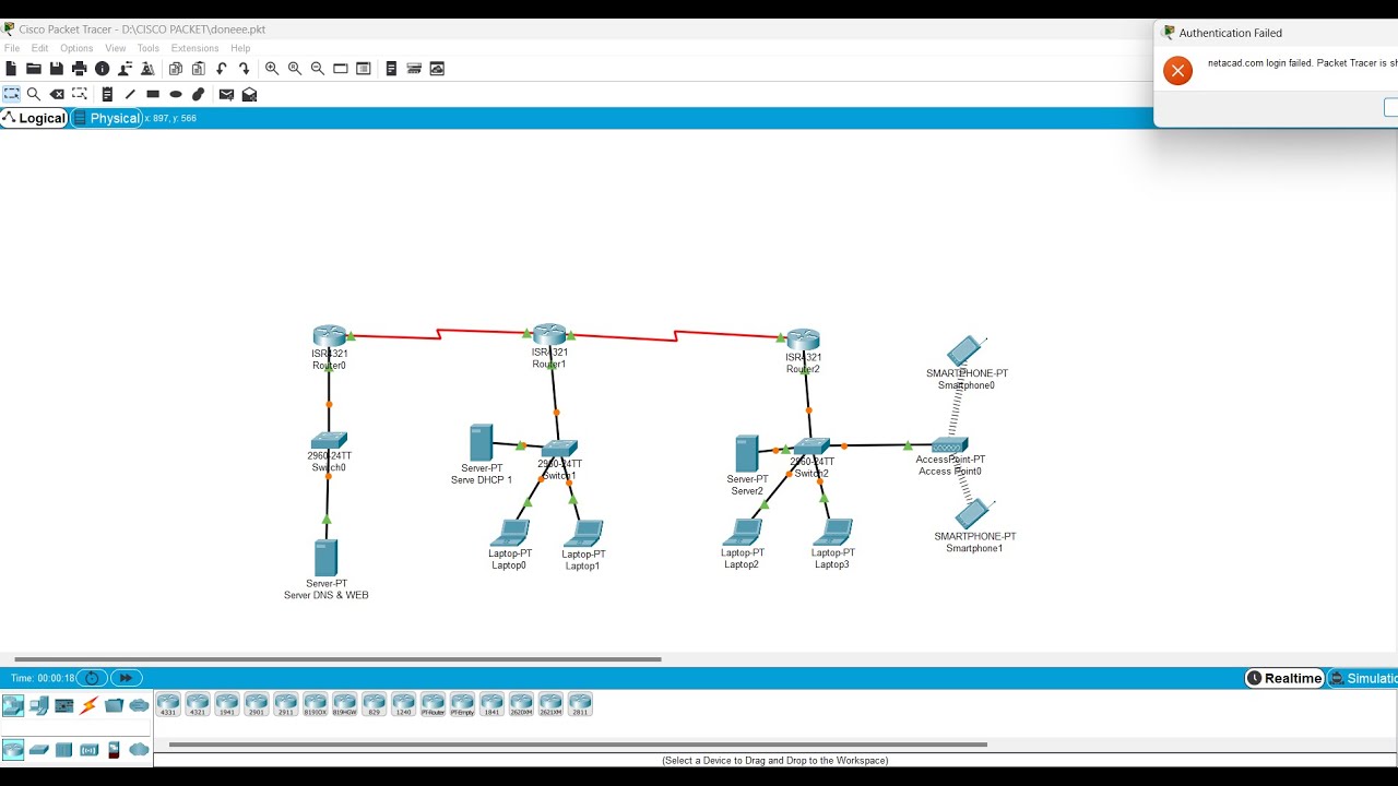 Cara Routing Static dan Routing RIP antara 3 Router Server Client - YouTube