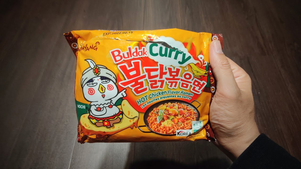 Curry Buldak Korean Spicy Hot Chicken Stir Fried Ramen Noodles