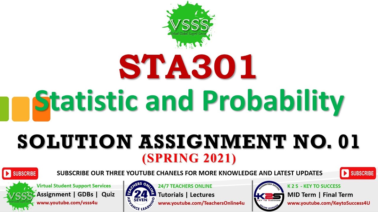 sta301 assignment no 1 solution