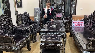 trường kỷ khảm ốc, bàn ghế cẩn ốc, tủ bày đồ khảm ốc