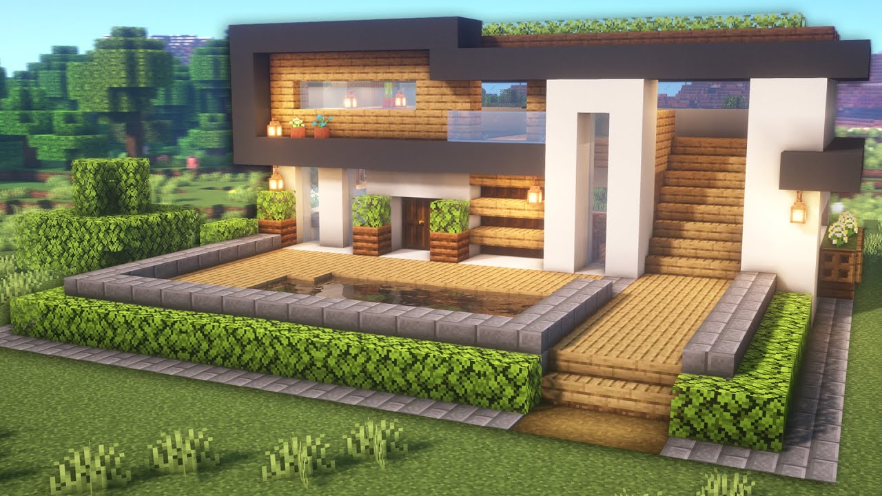 Minecraft: Casa Perfecta para Survival | Casa Moderna de Hormigón *Fácil* -  YouTube