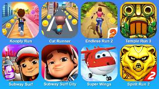 Kooply Run,Cat Runner,Endless Run 2,Temple Run 3,Subway Surf,Subway Surf City,Super Wings screenshot 1