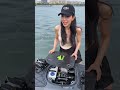 Gasoline-powered surfboard, floating on the water #rushwave #Surfing #surfboard #gasolinesurfboard
