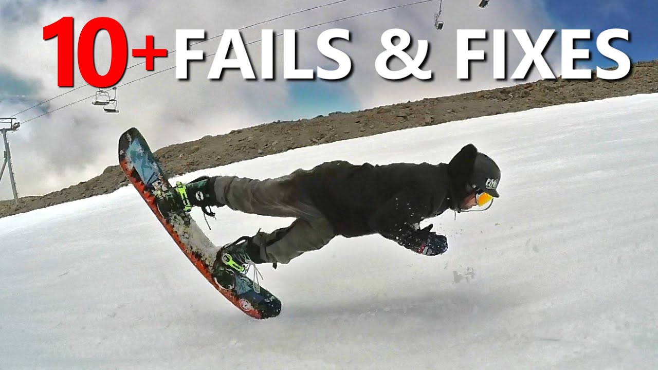 10 Snowboard Trick Fails Fixes Youtube inside Snowboard Tricks Fails