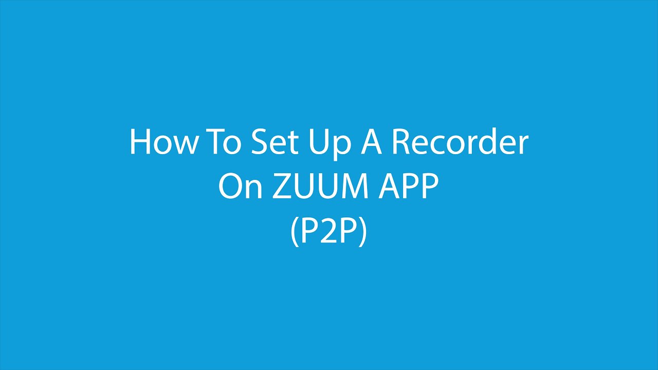 How To Set Up P2P On ZUUM App YouTube