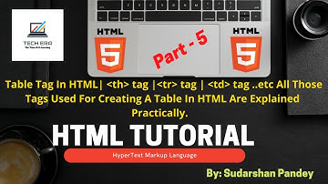 HTML Table Tag Tutorial | HTML Course Part 5 | How To Create Table In HTML Webpage | #html #courses.