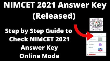 NIMCET 2021 Answer Key (Released) - How to Check Officially NIMCET 2021 Answer Key Online Mode