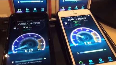 AT&T vs Sprint vs T Mobile vs Verizon iPhone Speedtest in Las Vegas