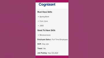 SOFTWARE ENGINEER job Openings in COGNIZANT, CHENNAI, INDIA. Nov 2021