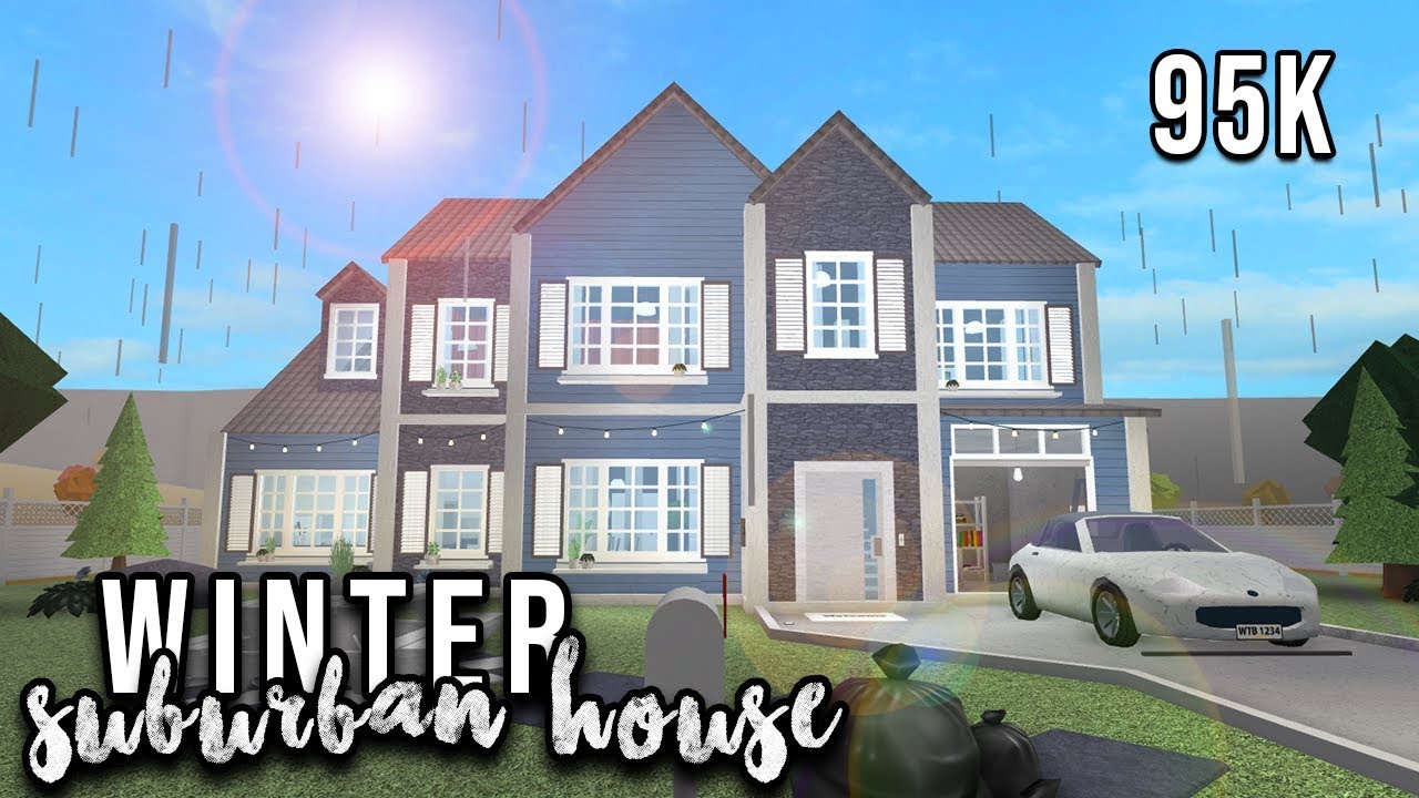 Roblox Welcome To Bloxburg Winter Suburban House Speedbuild Youtube - roblox bloxburg luxury suburban home