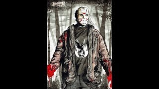 Jason Friday the 13th JayBird Digital Arts A Dredfunn India Ink Painting