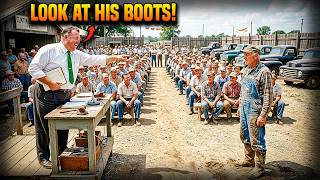 They Laughed When He Showed Up To The Auction In Muddy Boots  7 Years Later He Owned Every Farm